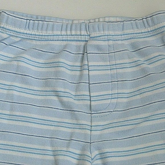 Carters Child of Mine Sweatpants Boys Size 0-3M Blue White Stripe Elastic Jogger - Picture 5 of 5